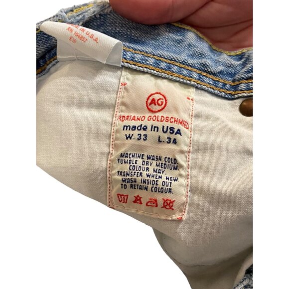 AG Jeans Mens Fillmore Straight Leg Jeans Blue Size 33 x 34 Distressed Classic - Picture 4 of 16